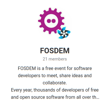 FOSDEM Telegram Group